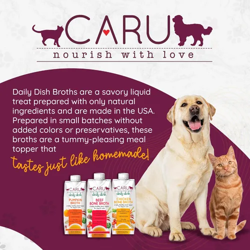 Vista 6 de Caru - Caldo de Huesos de Res Diario - Complemento para Comida de Perros y Gatos - Respalda la Salud General de las Mascotas - Caldo para Verter