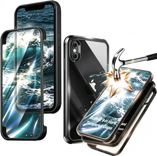 Vista 28 de Funda para iPhone 11 con protector de pantalla [vidrio templado 9H integrado], protección de cuerpo completo 360 de doble capa protectora