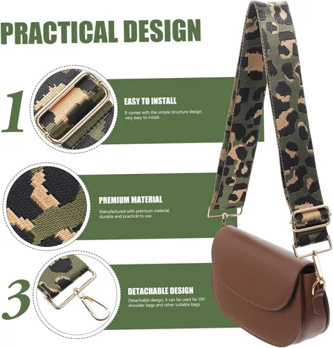 Vista 8 de EXCEART 4pcs Adjustable Shoulder Strap Canvas Bag Strap Wide Purse Strap Bag Straps Replacement Crossbody Bag Shoulder Strap Purse Strap Replacement