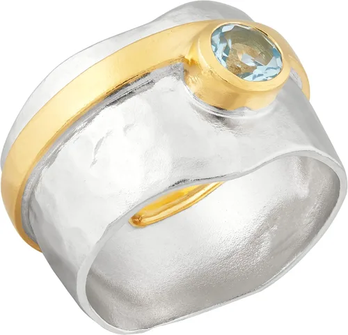 Vista 2 de Silpada 'Sensational' plata de ley con anillo de topacio azul chapado en oro amarillo de 18 quilates