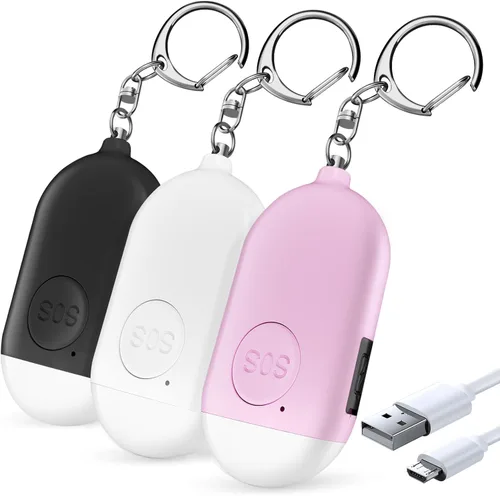 Vista 8 de Safesound Personal Alarm Siren Song 1-Pack - Alarma de Autodefensa de 130dB Llavero con Linterna LED de Emergencia - Dispositivos de Protección