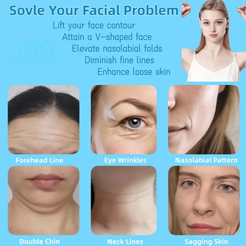 Vista 2 de Cinta de estiramiento facial invisible, cinta invisible de estiramiento facial y bandas en forma de V, herramientas faciales para arrugas, ojos