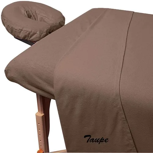 Vista 2 de Juego de sábanas de algodón egipcio suave de lujo de 3 piezas para mesa de masaje, para spa, bolsillo profundo de hasta 5-7 pulgadas