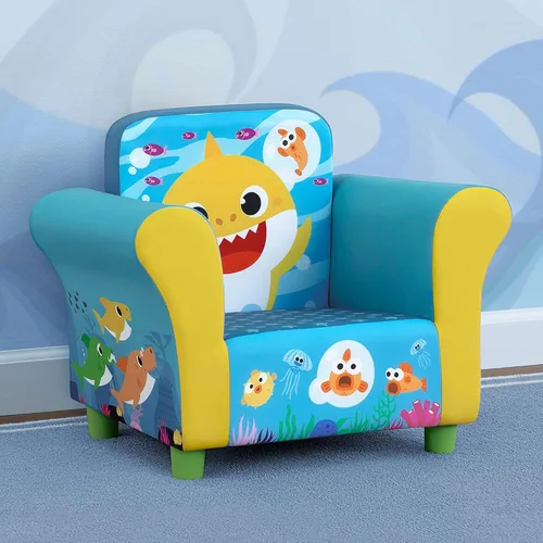 Vista 2 de Delta Children Silla tapizada, Baby Shark & Figural Tapizada Silla para niños, madera, Disney Mickey Mouse