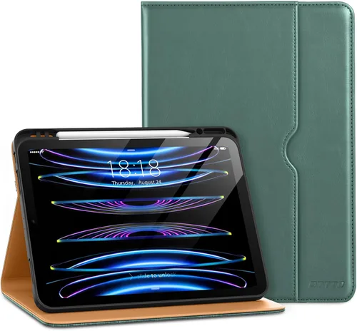 Vista 15 de DTTO para iPad Pro 12.9 6ª / 5ª / 4ª / 3ª generación Funda 2022/2021/2020/2018, Funda de cuero premium tipo folio con soporte integrado