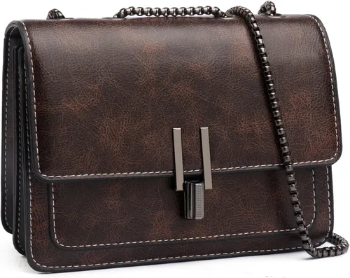 Vista 22 de Travistar Bolsos cruzados para mujer, bolsos pequeños de piel sintética, bolso de hombro, bolso de noche, bolsos acolchados con correa de cadena