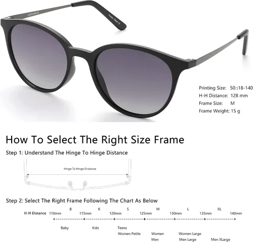 Vista 6 de Eyedventure - Gafas de sol redondas para mujer, estilo retro con ojos de gato, protección polarizada UV400, Rx