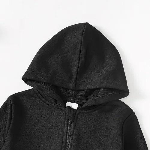 Vista 5 de Chichoo Conjunto de sudadera con capucha y cremallera de 2 piezas para bebés, niñas y niños pequeños
