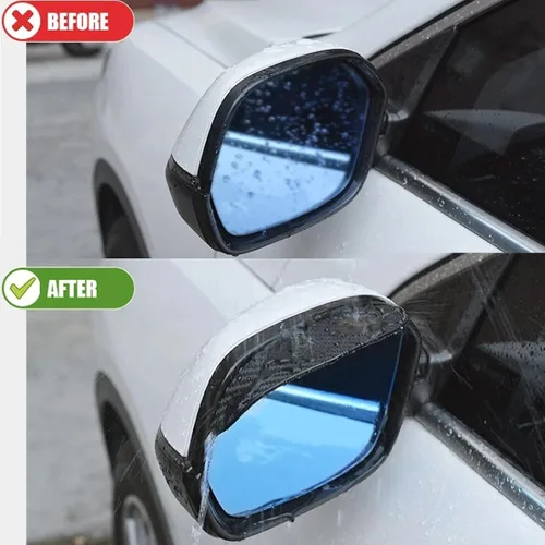 Vista 5 de MENDX Car Rearview Mirror rain Eyebrow for J-eep Compass 2007 2008 Car Rearview Mirror Rain Eyebrow Shield Snow Guard Rainproof Blades