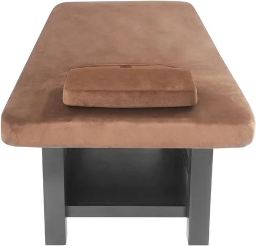 Vista 7 de Cama de masaje ancha, camas faciales de spa, ajuste del respaldo de 0-45°, cama de tratamiento físico para belleza, peluquería, tratamiento