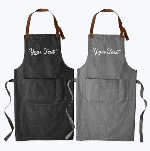 Vista 7 de TEEAMORE Custom Embroidered Aprons for Women Men Add Your Text Chef Kitchen Grill Apron