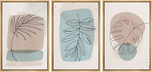 Vista 20 de MUDECOR Lienzo enmarcado para pared, juego de arte de ramo de flores de vida muerta de Marie Frosch, naturaleza, desierto, ilustración, arte