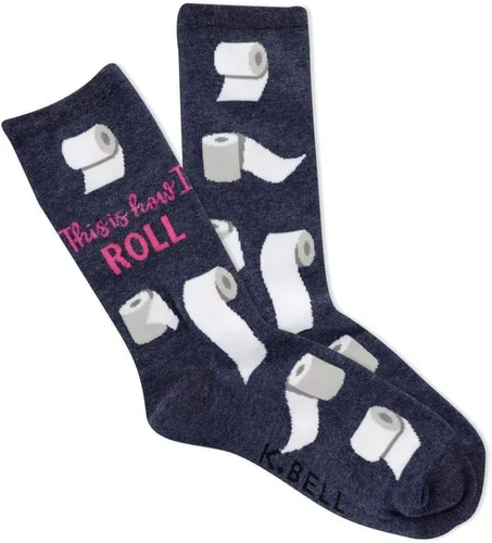 Vista 63 de K. Bell, calcetines retro varsity de lechuga para mujer Adultish (negro)