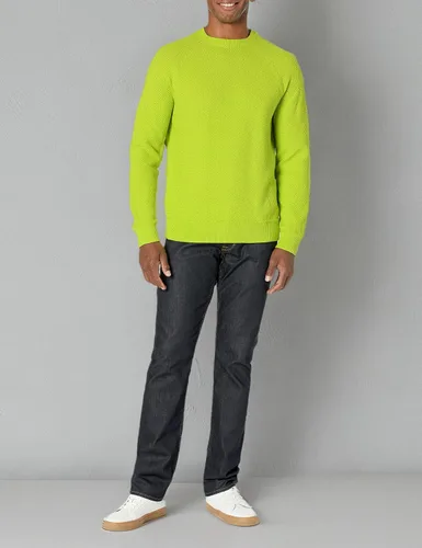 Vista 8 de Tienda Essentials Suéter de cuello redondo de gran tamaño para hombre, texturizado, algodón