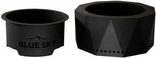 Vista 3 de Blue Sky Outdoor Living Ridge Fogata Portátil, Fogata Portátil Sin Humo con Bolsa de Transporte, Negro