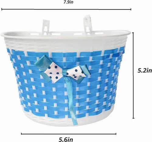 Vista 2 de Accesorios de decoración de bicicleta para niños, cesta de scooter de bicicleta, campana de bicicleta para niños, serpentinas y calcomanías de mango