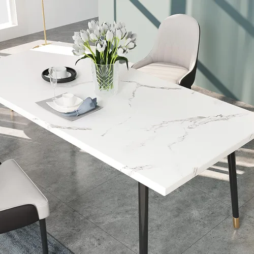 Vista 7 de VEELIKE - Papel de contacto de mármol blanco de 15.7 pulgadas x 118 pulgadas para encimeras. Papel pintado de mármol autoadhesivo impermeable y mate