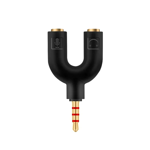 Vista 3 de HIEbee - Adaptador divisor de auriculares 2 en 1 de 0.138 in (micrófono + audio) hembra a macho y macho a hembra, cable en Y compatible con PS4