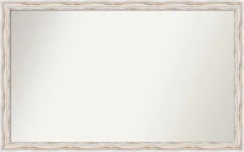 Vista 550 de Amanti Art Espejo personalizado, espejo de baño estrecho Alexandria White Wash, espejo de pared o espejo de tocador de baño sobre el fregadero