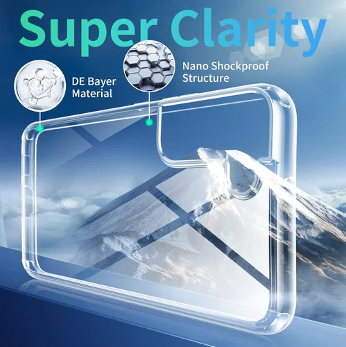 Vista 7 de Meifigno Funda transparente para Samsung Galaxy S22+ Plus (6.6 pulgadas), [20 veces antiamarilleo]