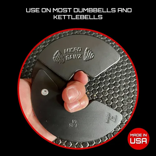 Vista 6 de Micro Gainz - Placa fraccional para mancuernas de 1.25LB, ideal para micro cargas, (Elige color) 2 piezas de placas de peso fraccional, diseñadas