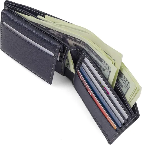 Vista 3 de Timberland Billetera de cuero genuino con tarjetero de seguridad RFID para hombre