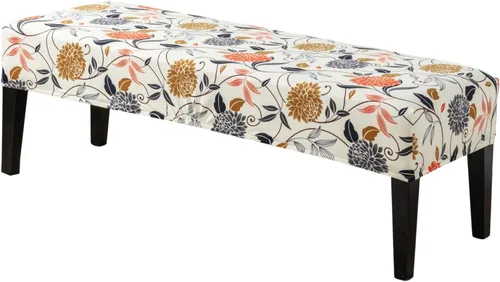 Vista 10 de CRFATOP Funda de cojín rectangular estampada para banco de comedor, elástica, extraíble y lavable, protector de banco tapizado para comedor, sala