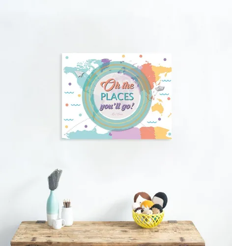 Vista 3 de Oh The Places You'll Go Imprimir 11 x 14 pulgadas Dr. Seuss, letrero decorativo mapa de aula, cita de pared Dr. Seuss, cita inspiradora para niños