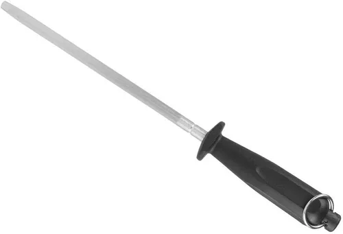 Vista 6 de Varilla de afilar cuchillos de acero inoxidable, barra de acero profesional para afilar cocina con mango ergonómico, diseño antideslizante para #1