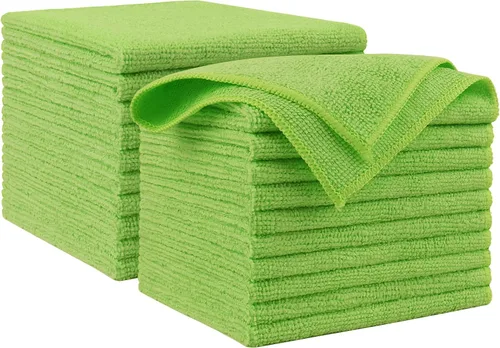 Vista 10 de AIDEA - Paño de limpieza de microfibra, 10 unidades, toallas de microfibra negras, 12 x 12 pulgadas Microfiber Towels for Cars, Wash Cloths, Lint