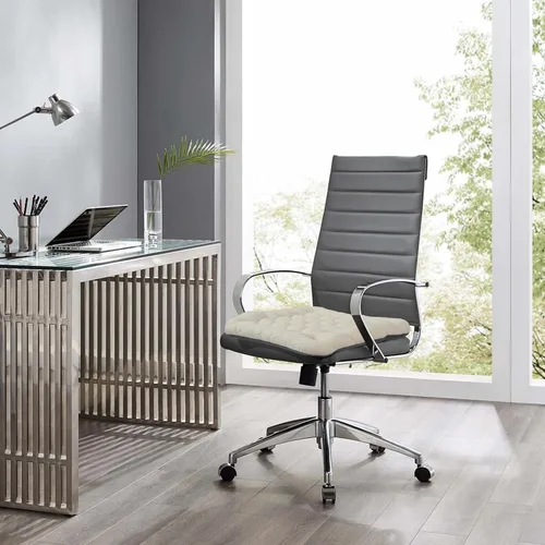 Vista 6 de BUYUE Good Support - Cojín para silla de oficina, jacquard de lujo con cojín de silicona antideslizante, acolchado para escritorio de computadora