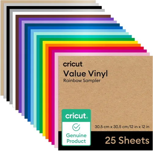 Vista 13 de Cricut Value - Muestra permanente de vinilo arcoíris (hojas de 12 x 12 pulgadas)