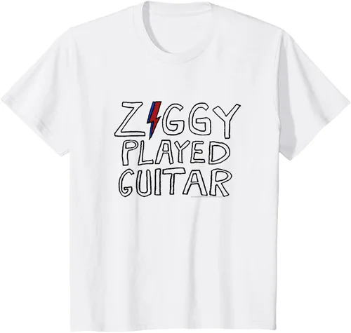 Vista 21 de David Bowie - Ziggy Played Guitar Sketch Lyric Camiseta Blanco