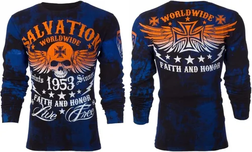 Vista 2 de Camisa térmica para hombre Archaic by Affliction Black Tide