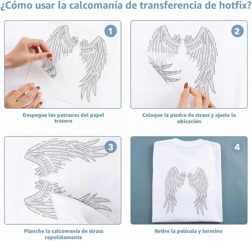 Vista 5 de SUPERDANT - Adhesivo de transferencia de calor con alas de ángel