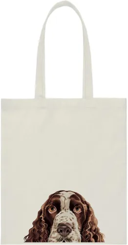Vista 20 de WIRESTER Bolsa de lona para mujeres y niñas, bolsa de playa, comestibles y viajes, lindo perro