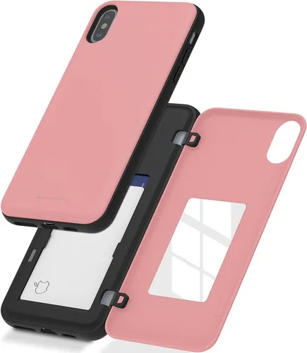 Vista 30 de GOOSPERY Funda para iPhone 8 Plus, iPhone 7 Plus con tarjetero y protector de doble capa, color negro