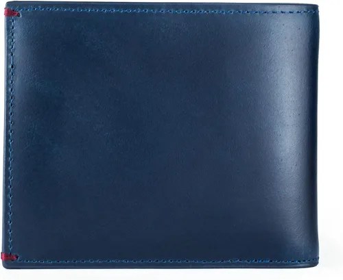 Vista 2 de Gnome Bow - Cartera plegable Gulliver para monedas cuero encerado RFID Azul Casual