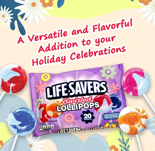 Vista 3 de Paletas de caramelo de Pascua a granel, edición de Pascua, piruletas Life Savers Pops, piruleta gourmet original, rellenos de canasta, rellenos