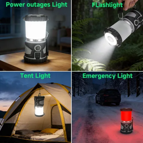 Vista 7 de Banral Linterna de camping recargable 2000LM, luces que acampan del LED