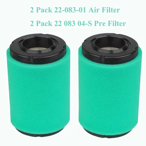 Vista 6 de Paquete de 2 filtros de aire 22-083-01, 22-083-01-S compatibles con el motor Kohler 5400 Series KS540 17-19.5hp, reemplazo 22-883-01-s1 2208301s Cub