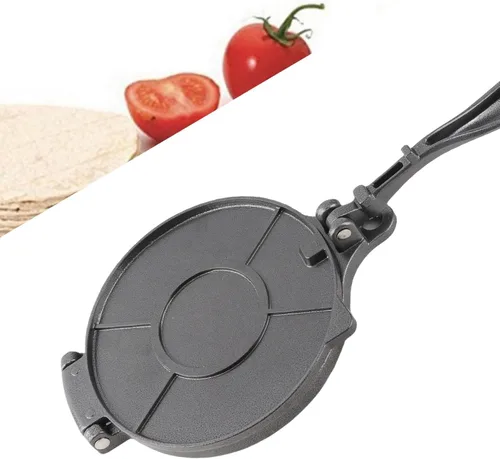 Vista 5 de banapoy Prensa de tortillas, prensa de tortilla de maíz manual grande de aluminio, prensa de masa de harina de tacos, prensa de tortilla mexicana
