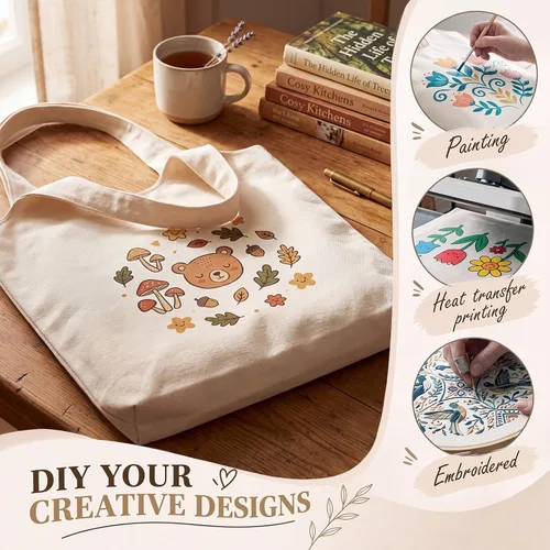 Vista 5 de Paterr Bolso tote de rayas de verano para mujer Beige
