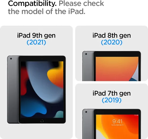 Vista 2 de Spigen Protector de pantalla de vidrio templado [GlasTR Slim] diseñado para iPad de 10.2 pulgadas (9ª (2021) / 8ª (2020) / 7ª (2019)