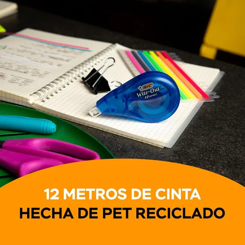 Vista 2 de BIC Wite-Out - Cinta correctora EZ Correct, 39.3 pies, paquete de 1 cinta correctora blanca, rápida, limpia y fácil de usar, resistente al desgarro