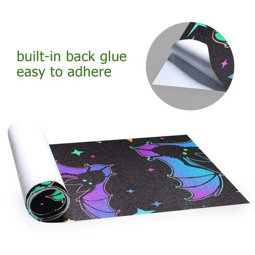Vista 8 de YETTASBIN Cinta de agarre para patineta, sin burbujas, antideslizante, papel de lija para patineta, 33 x 9 pulgadas