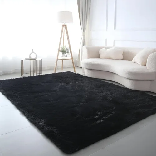 Vista 11 de Alfombra redonda beige para dormitorio: alfombra suave y esponjosa de 4 x 4 pies para sala de estar, alfombra redonda de felpa peluda
