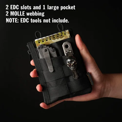 Vista 2 de VIPERADE VE18 EDC Bolsa, Organizador de Bolsillo para Hombres, Organizador de Bolsillo EDC, 3 Ranuras con 2 Bolsillos con Cremallera, Bolsa