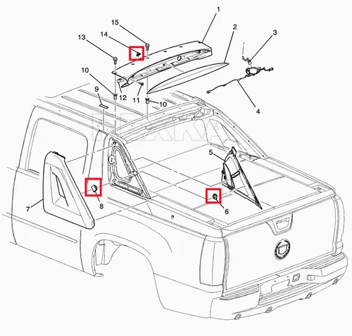 Vista 7 de Rexka Clips de moldeo de panel basculante para GM 11518357 Chevrolet Avalanche Impala Lumina Monte Carlo Suburban Cadillac Escalade