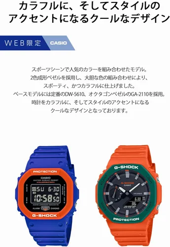 Vista 2 de Casio GA-2110SC-4AJF G-Shock (G-Shock) Reloj enviado desde Japón modelo de septiembre de 2022, Naranja